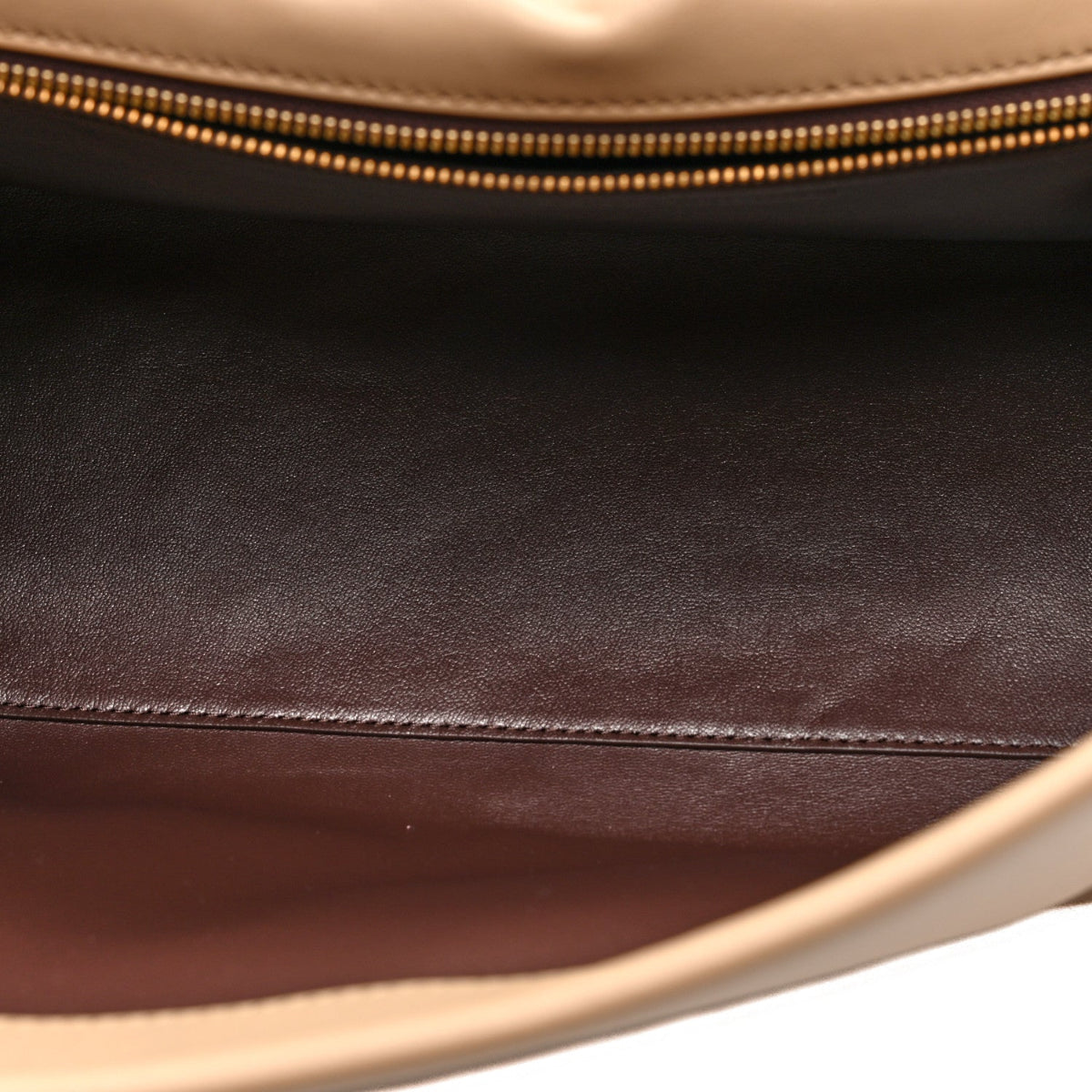 Calfskin Large Dual Shoulder Bag Camel