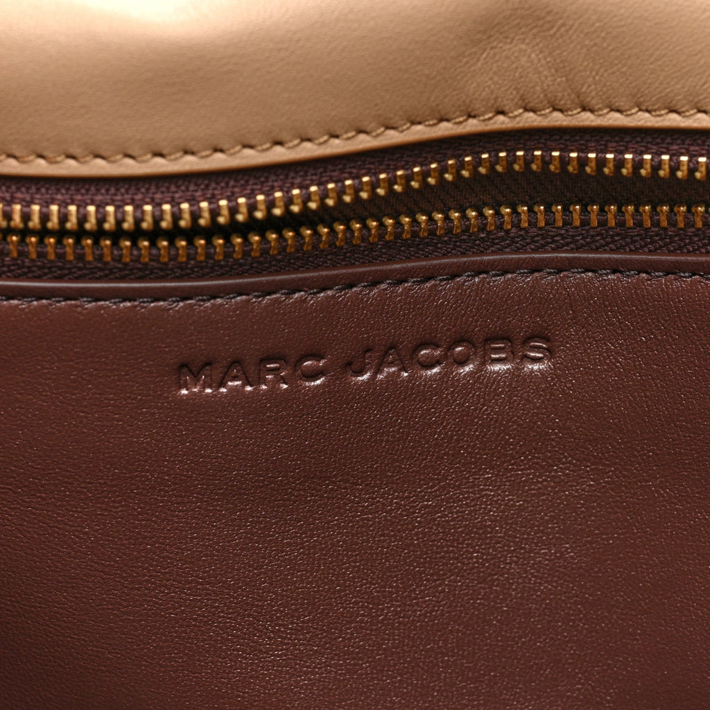 Calfskin Large Dual Shoulder Bag Camel