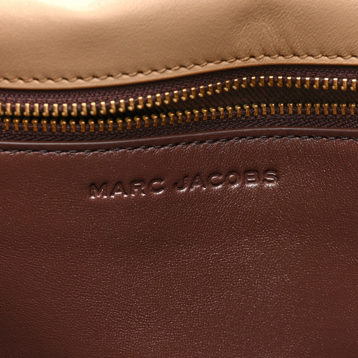 Calfskin Large Dual Shoulder Bag Camel