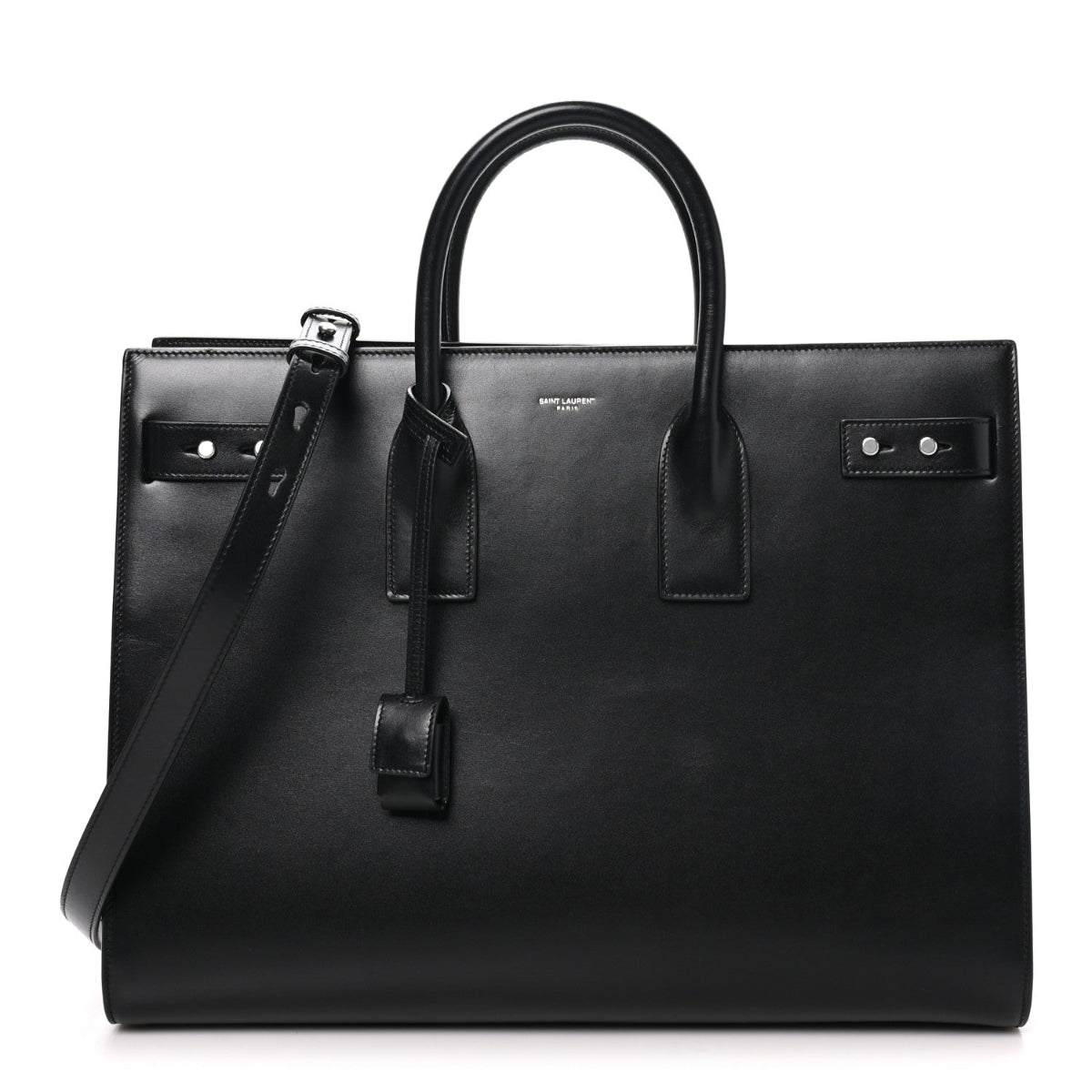 Calfskin Large Thin Sac De Jour Black