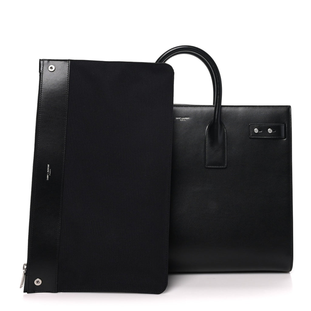 Calfskin Large Thin Sac De Jour Black