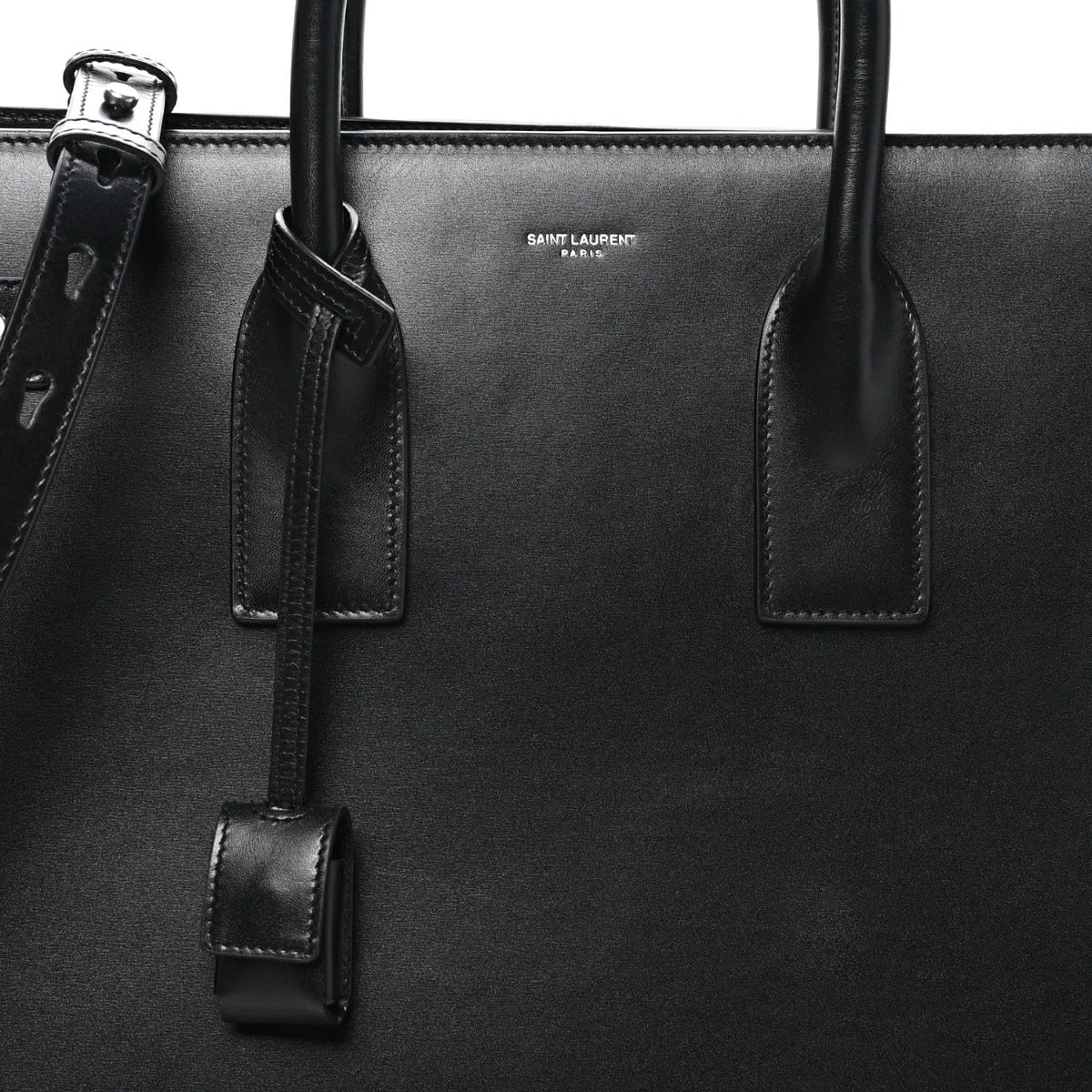 Calfskin Large Thin Sac De Jour Black