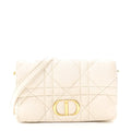 Calfskin Macrocannage Mini Caro Bag White