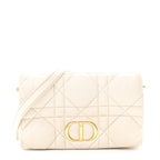 Calfskin Macrocannage Mini Caro Bag White