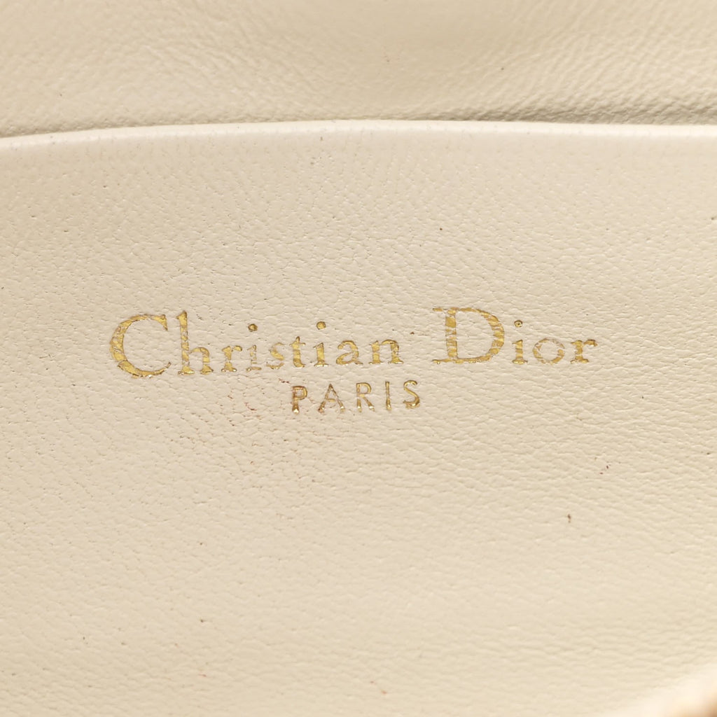 Calfskin Macrocannage Mini Caro Bag White