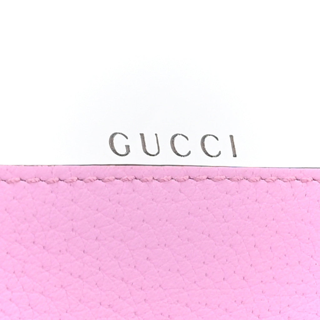 Calfskin Marquise Crystals Mini GG Chain Wallet Malva