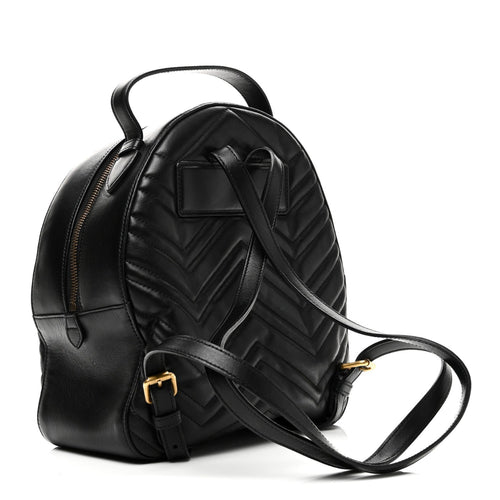 Calfskin Matelasse GG Marmont Dome Backpack Black