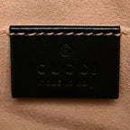 Calfskin Matelasse Mini GG Marmont Chain Shoulder Bag Black