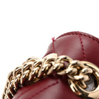 Calfskin Matelasse Mini GG Marmont Shoulder Bag Rosso Ancora