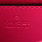 Calfskin Matelasse Monochrome Mini GG Marmont Top Handle Shoulder Bag Classic Fuxia