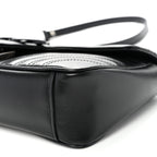 Calfskin Matelasse Monochrome Small GG Marmont Shoulder Bag Black
