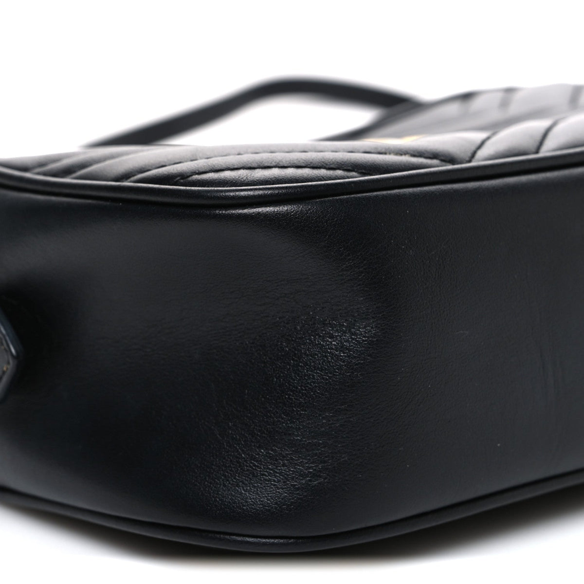 Calfskin Matelasse Small GG Marmont Chain Shoulder Bag Black