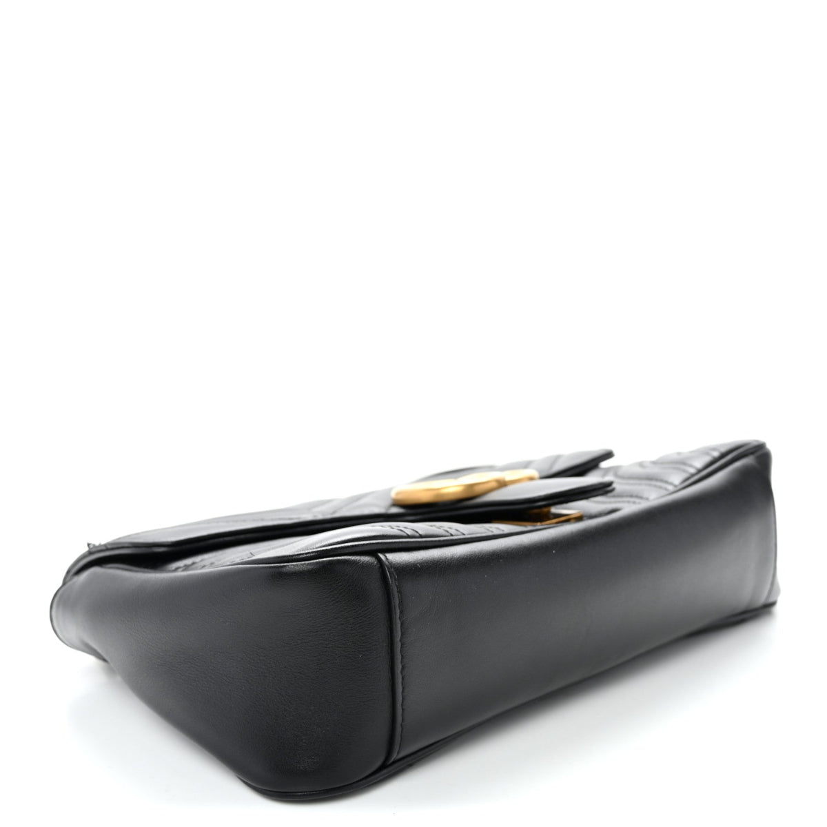 Calfskin Matelasse Small GG Marmont Shoulder Bag Black