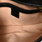 Calfskin Matelasse Small GG Marmont Shoulder Bag Black