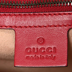 Calfskin Matelasse Small GG Marmont Shoulder Bag Hibiscus Red