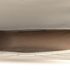 Calfskin Matelasse Super Mini GG Marmont Shoulder Bag Grey