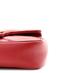 Calfskin Matelasse Super Mini GG Marmont Shoulder Bag Hibiscus Red