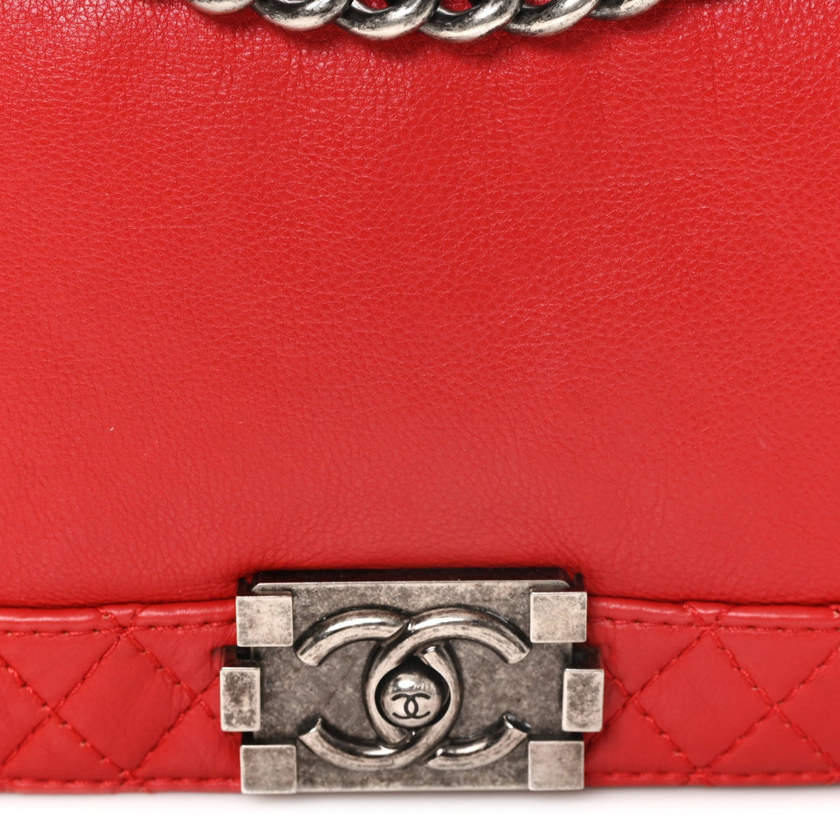 Calfskin Medium Boy Reverso Flap Red