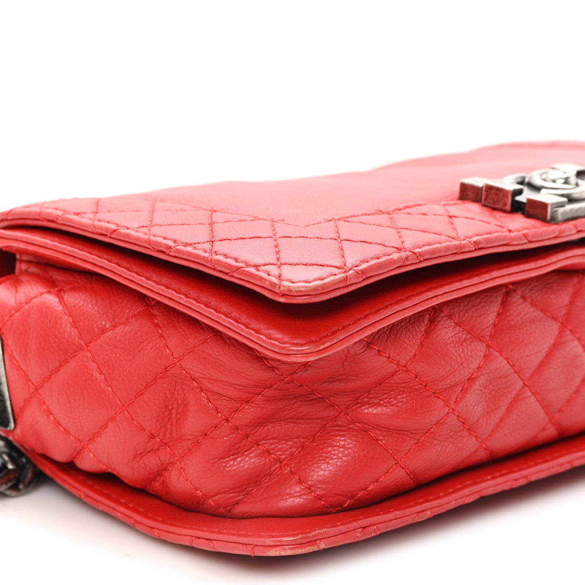 Calfskin Medium Boy Reverso Flap Red