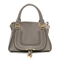 Calfskin Medium Marcie Satchel Cashmere Grey