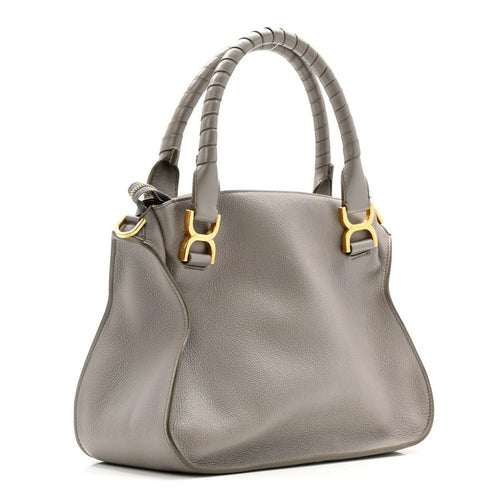 Calfskin Medium Marcie Satchel Cashmere Grey