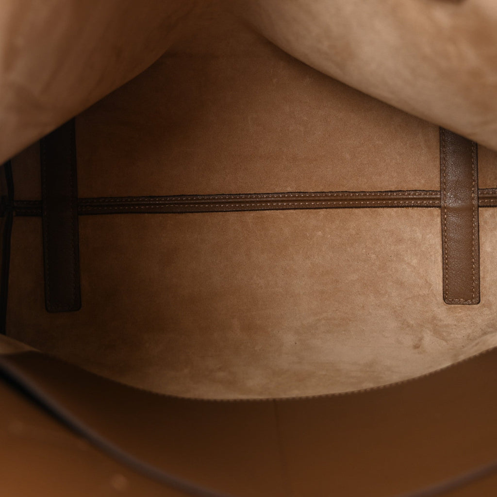 Calfskin Medium Society Tote Dusty Caramel
