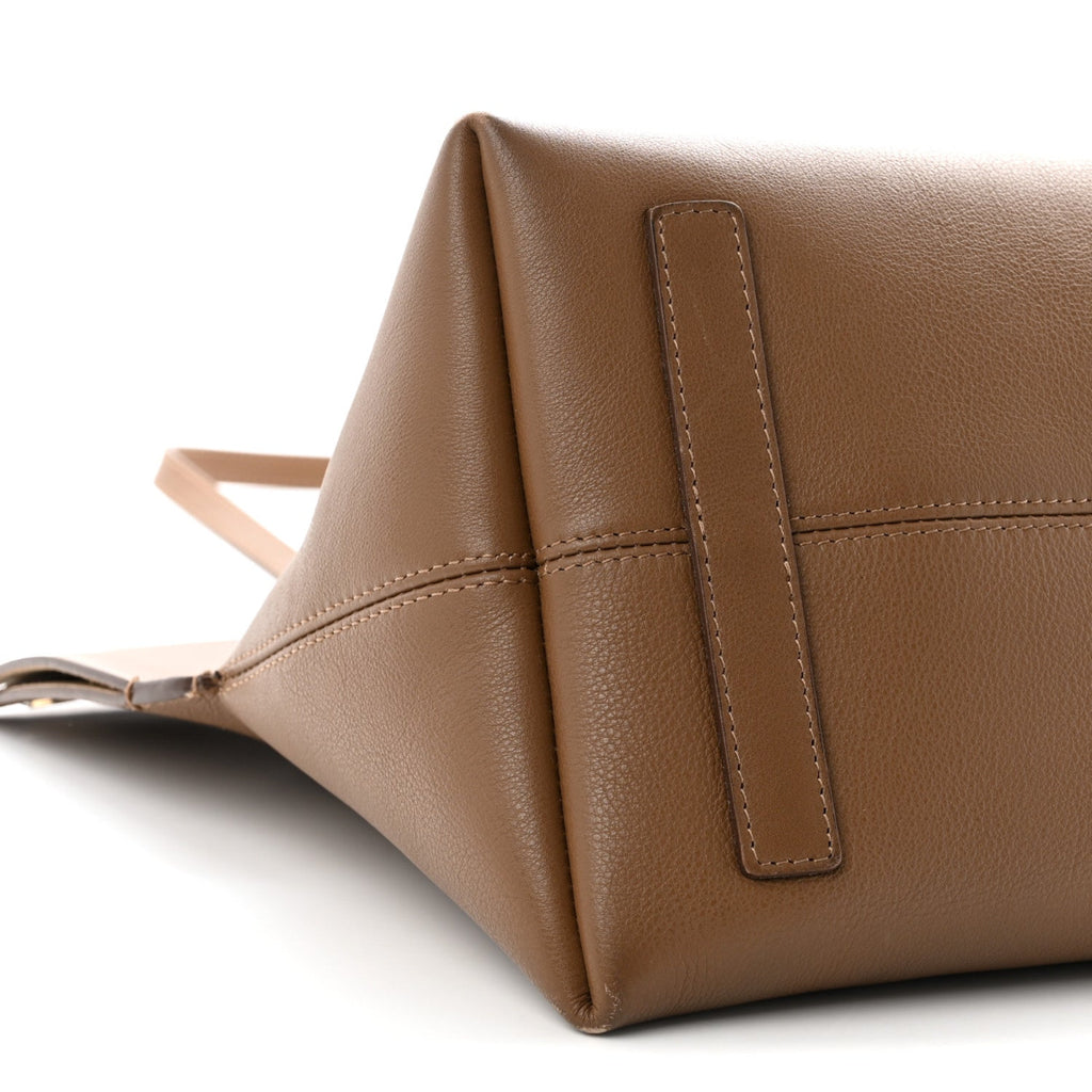 Calfskin Medium Society Tote Dusty Caramel