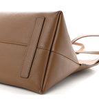 Calfskin Medium Society Tote Dusty Caramel