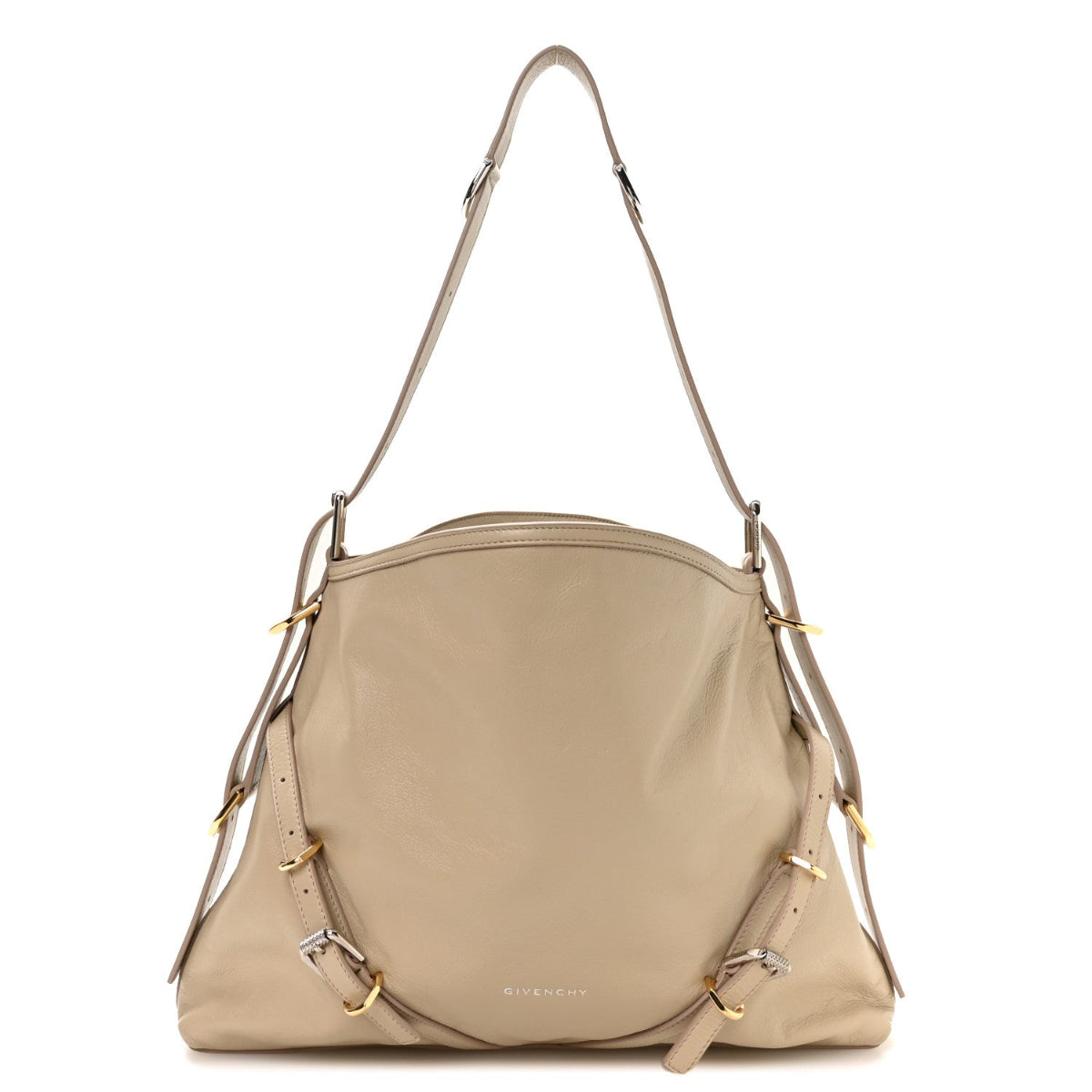 Calfskin Medium Voyou Bag Natural Beige