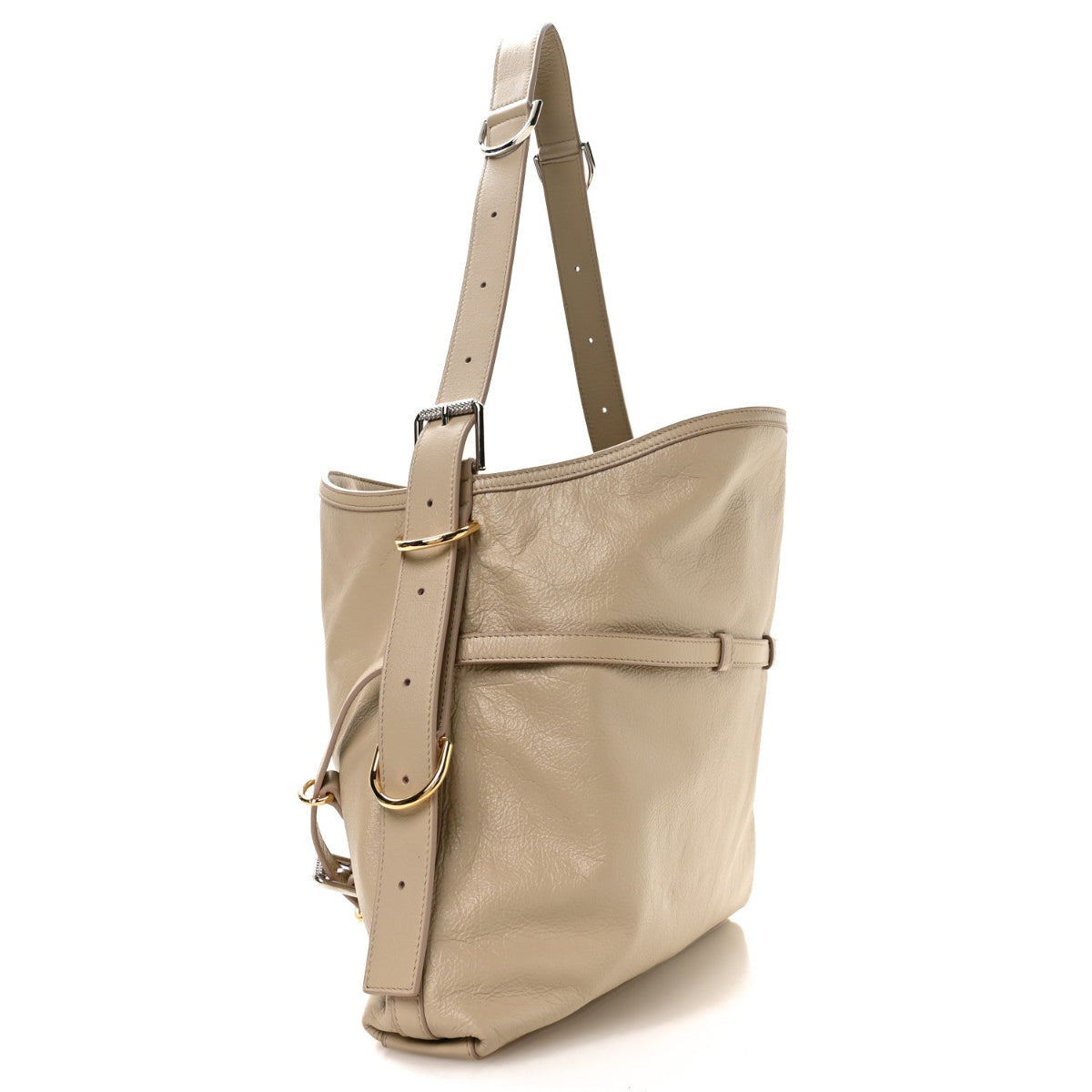Calfskin Medium Voyou Bag Natural Beige