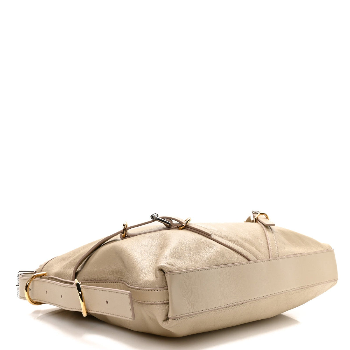 Calfskin Medium Voyou Bag Natural Beige