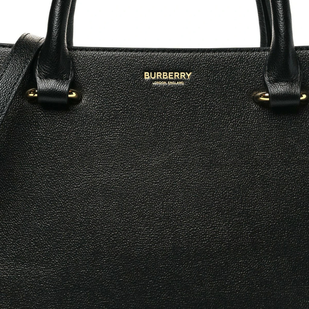 Calfskin Mega Check Small Banwell Tote Black