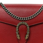 Calfskin Mini Dionysus Chain Wallet Hibiscus Red