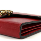 Calfskin Mini Dionysus Chain Wallet Hibiscus Red