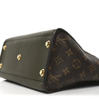 Calfskin Monogram On My Side MM Laurier Green Toffee Latte Beige