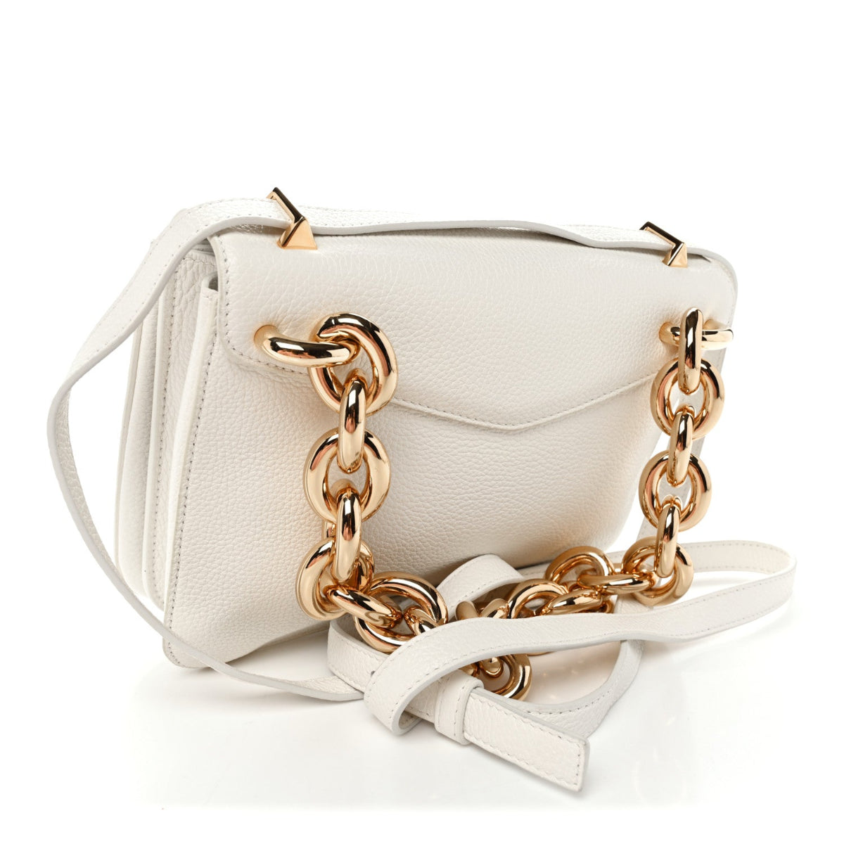 Calfskin Mount Envelope Bag White