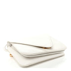 Calfskin Mount Envelope Bag White