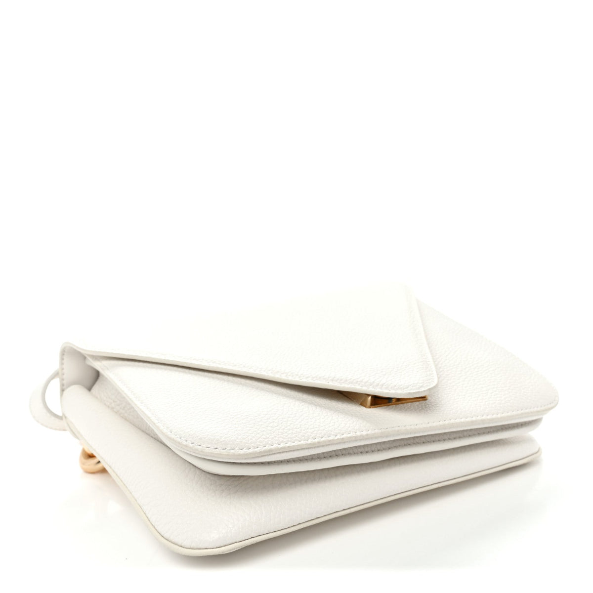 Calfskin Mount Envelope Bag White