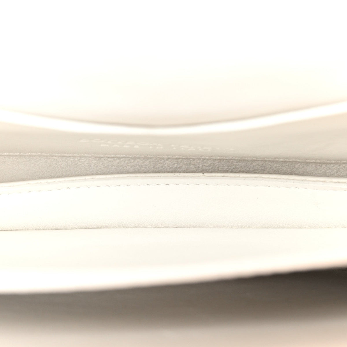 Calfskin Mount Envelope Bag White