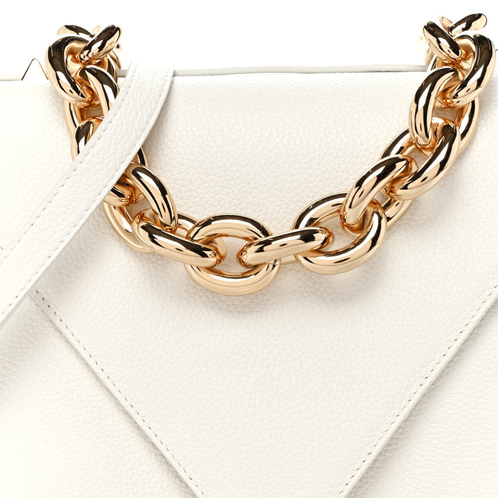 Calfskin Mount Envelope Bag White
