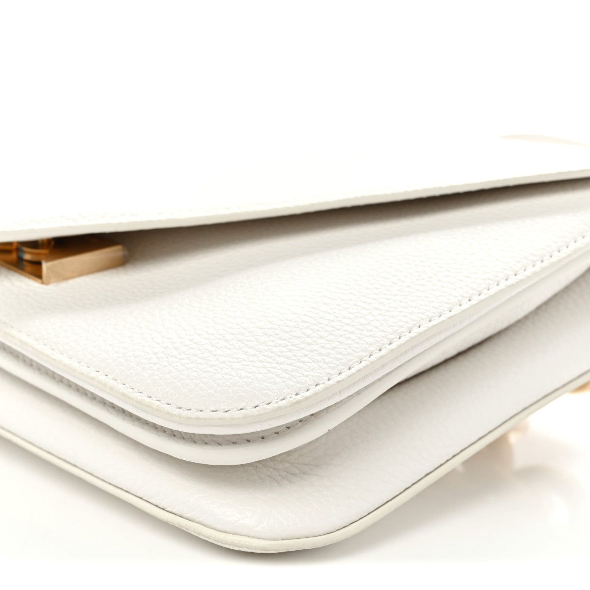 Calfskin Mount Envelope Bag White
