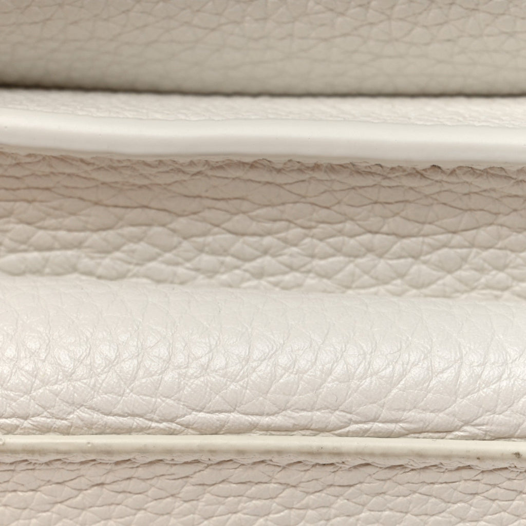 Calfskin Mount Envelope Bag White