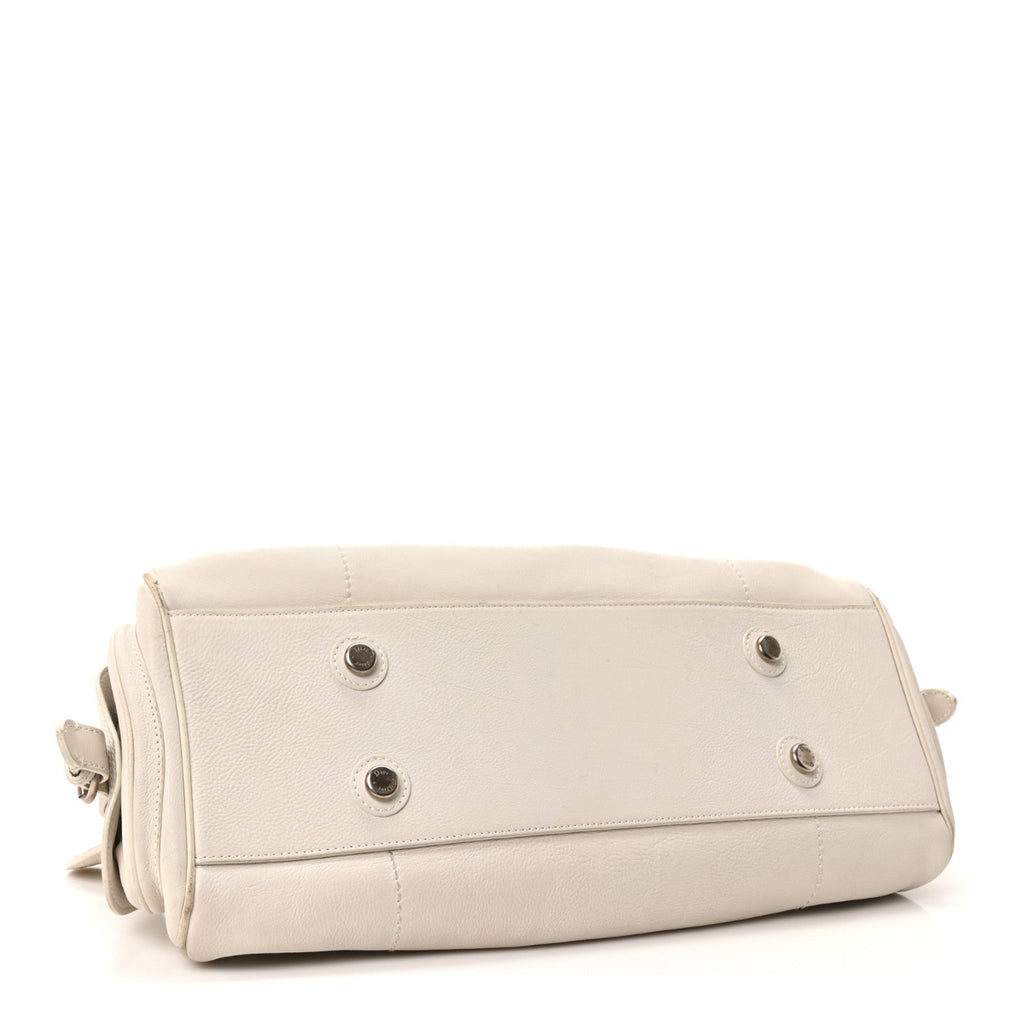 Calfskin My Dior Frame Pocket Satchel White