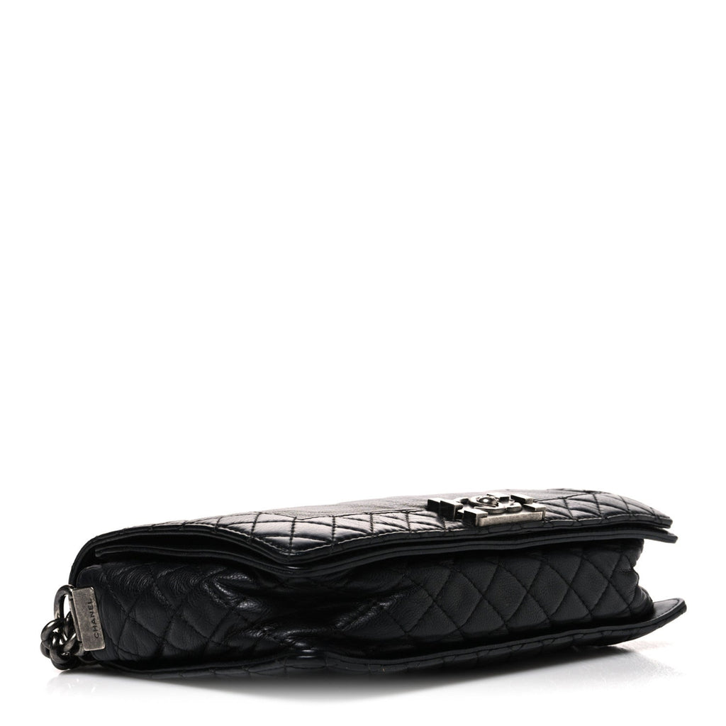 Calfskin New Medium Boy Reverso Flap Black