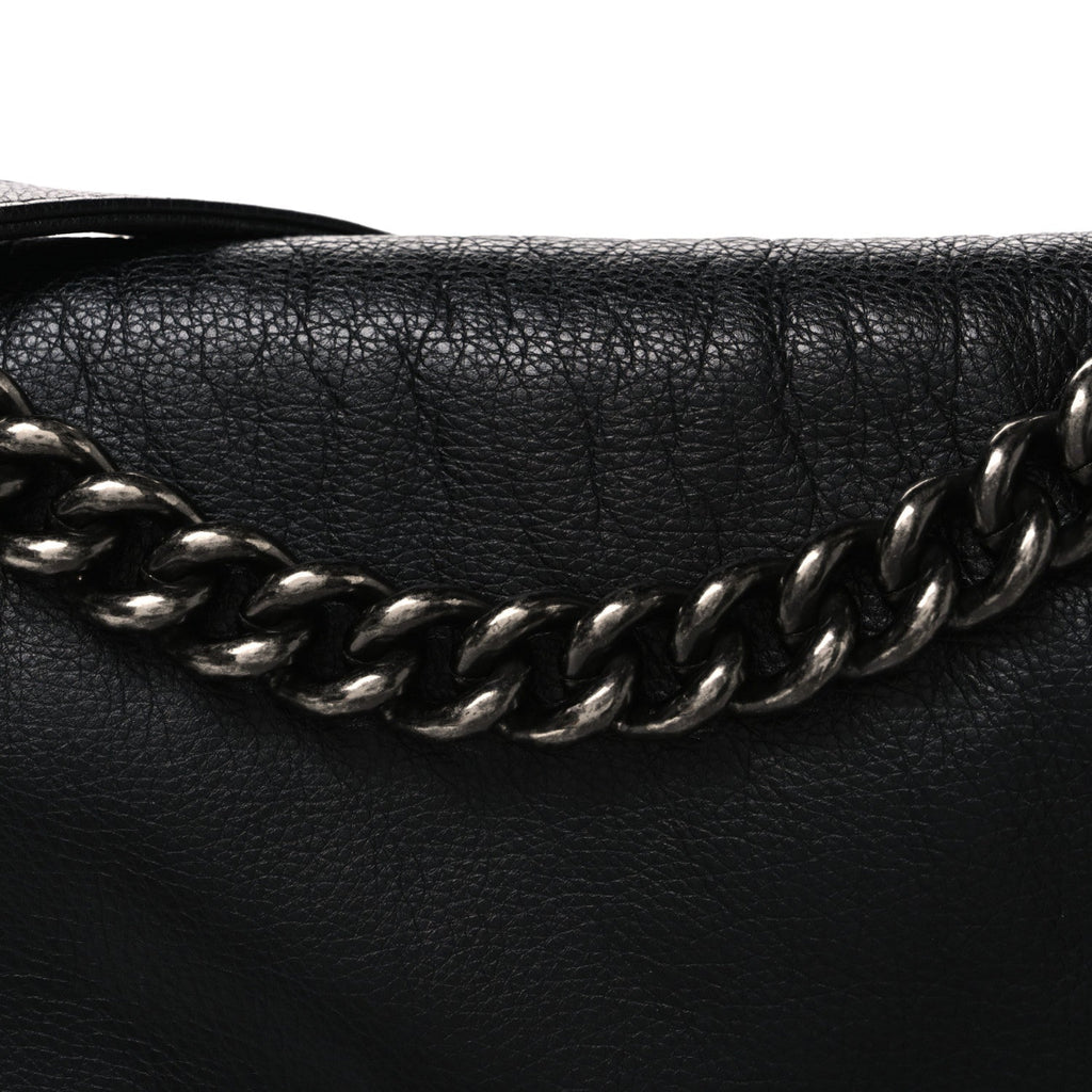 Calfskin New Medium Boy Reverso Flap Black