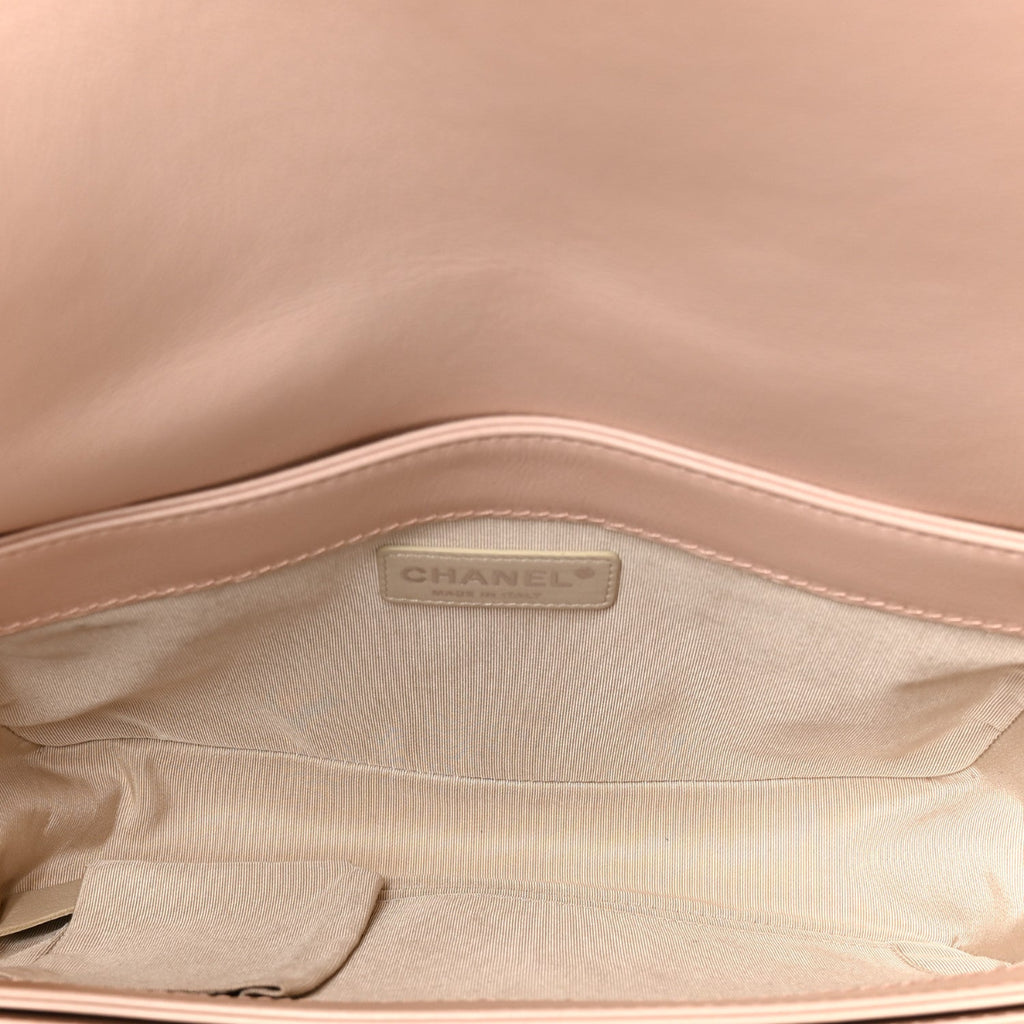 Calfskin New Medium Boy Reverso Flap Light Pink