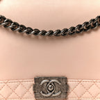 Calfskin New Medium Boy Reverso Flap Light Pink