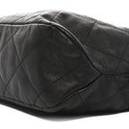 Calfskin Quilted Daily Hobo Black