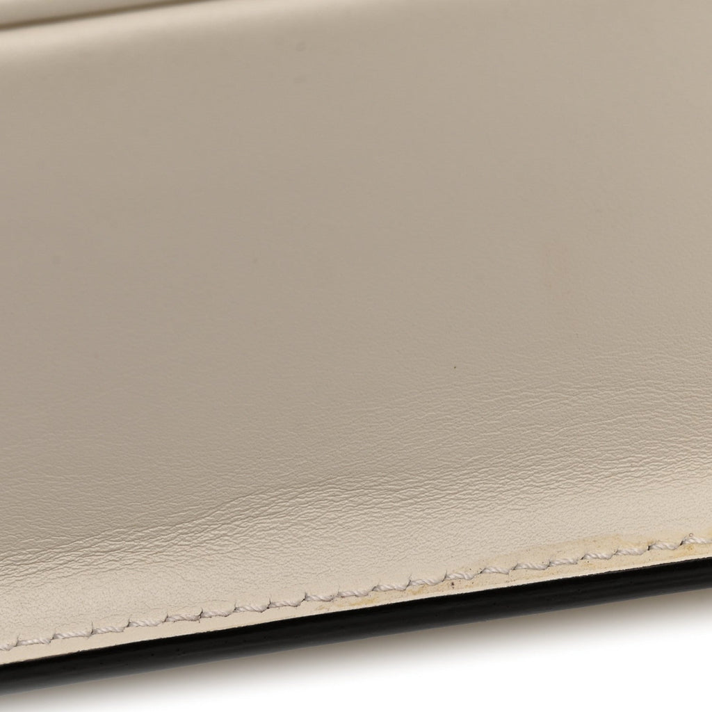 Calfskin Quilted Mini Deco Shoulder Bag Mystic White