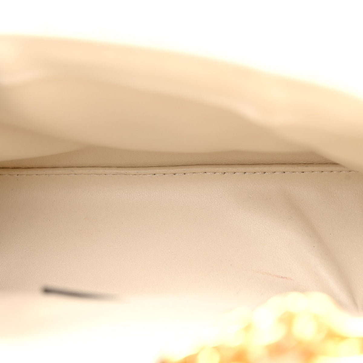 Calfskin Quilted Mini Deco Shoulder Bag Mystic White